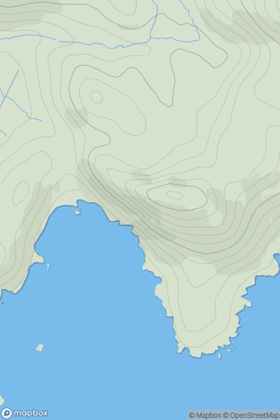 Thumbnail image for Creag Mhor [South-East Skye and Scalpay] showing contour plot for surrounding peak